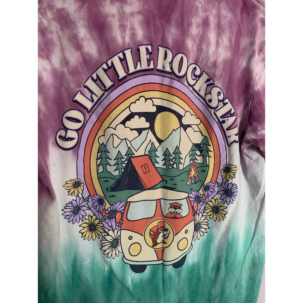 Buc-ee's Tie Dye T-shirt adult Medium Go Little Rockstar Hippie Camping - Picture 6 of 6